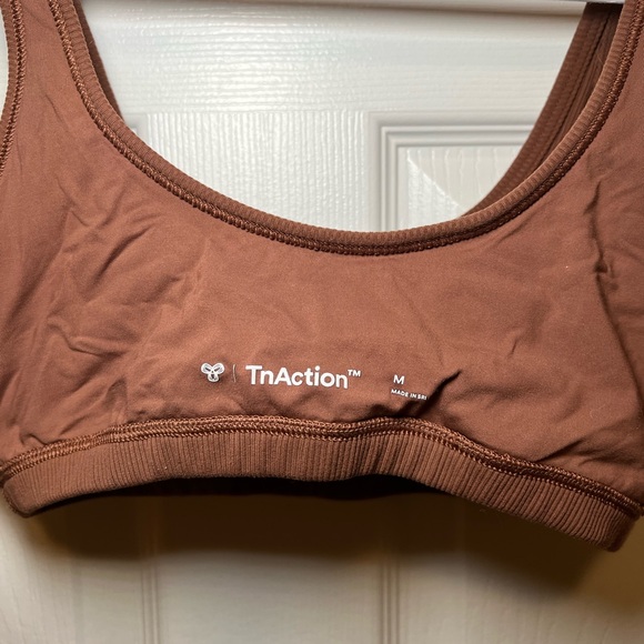 Aritzia Tna Brown Ribbed Bra Top size M - Picture 3 of 3
